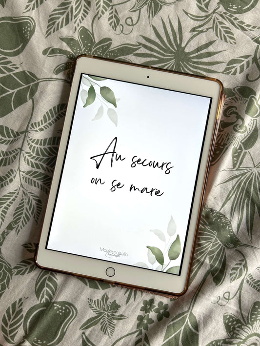 PDF imprimable, au secours on se marie