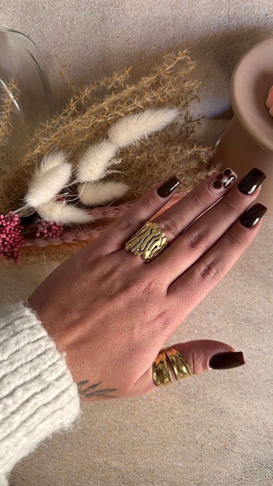 BAGUE ROSE OR PORTÉ