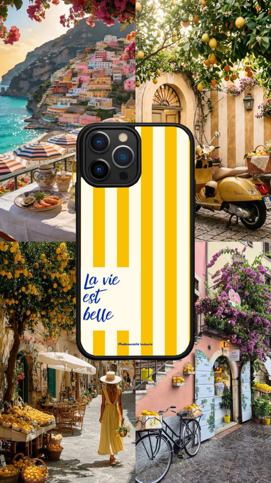 Coque "la vie est belle"