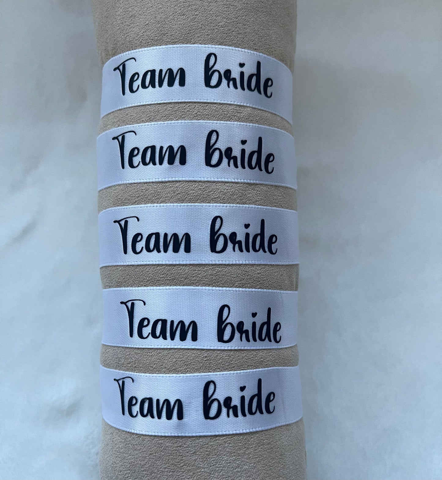 Bracelets "Team bride" - Écriture noire - Mademoiselle Louloute