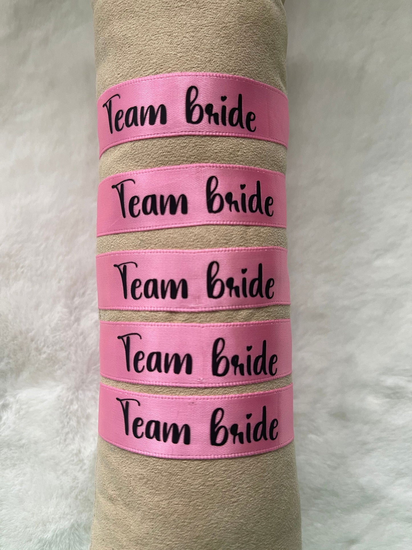 Bracelets "Team bride" - Écriture noire - Mademoiselle Louloute