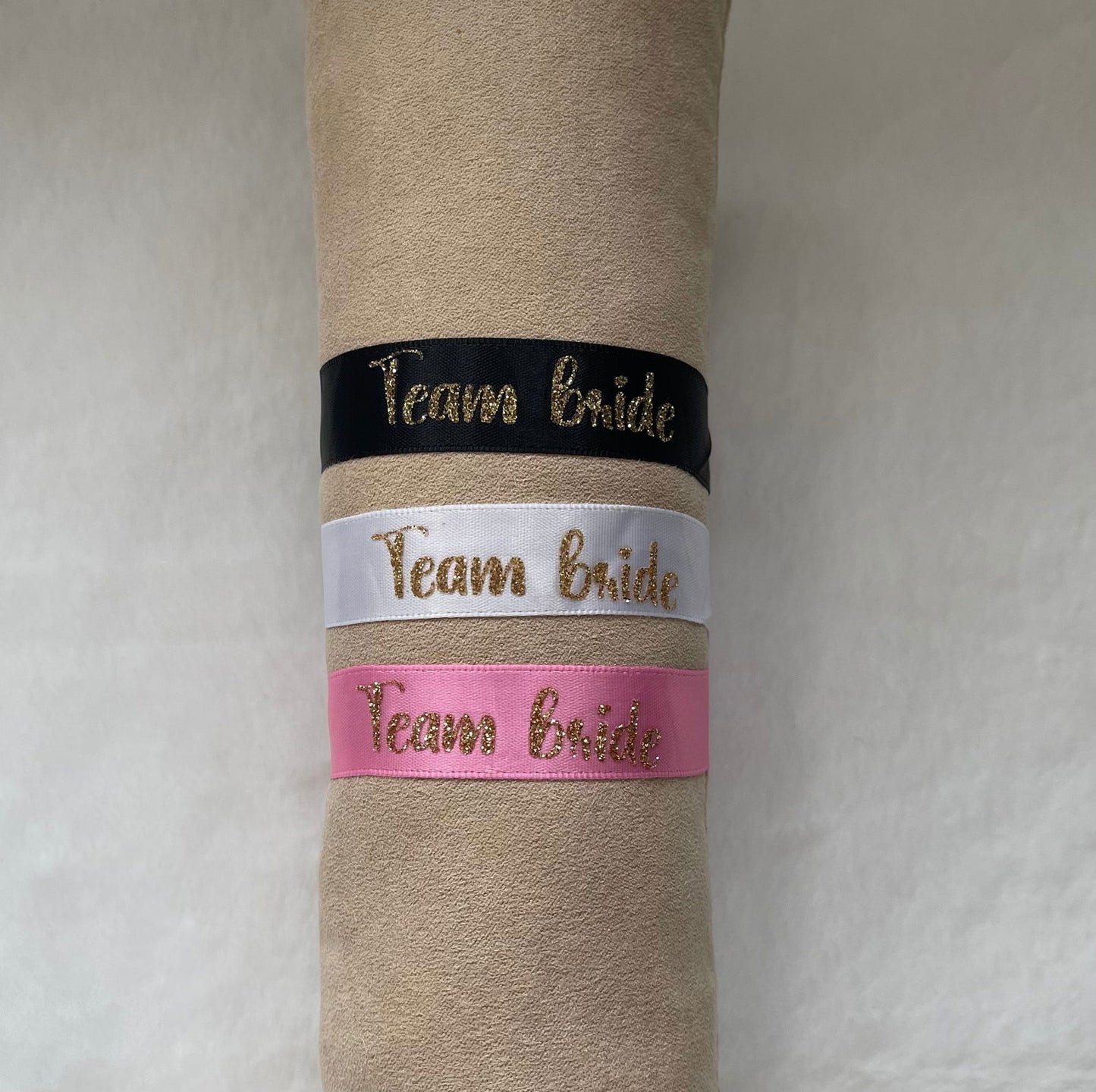 Bracelets « Team bride » - Écriture or - Mademoiselle Louloute