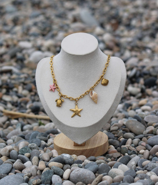 Collier Sirena, pampille or