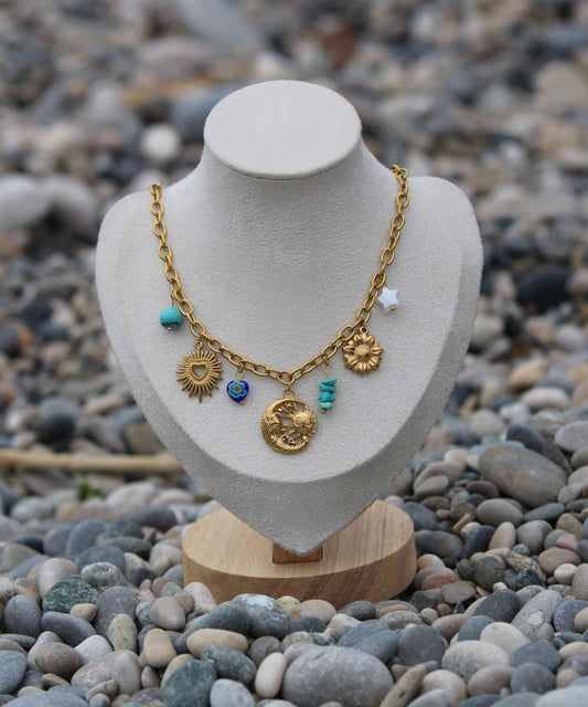 Collier Solena, pampilles or