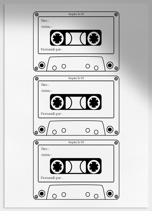 Jeu inspire le DJ, carte pour mariage