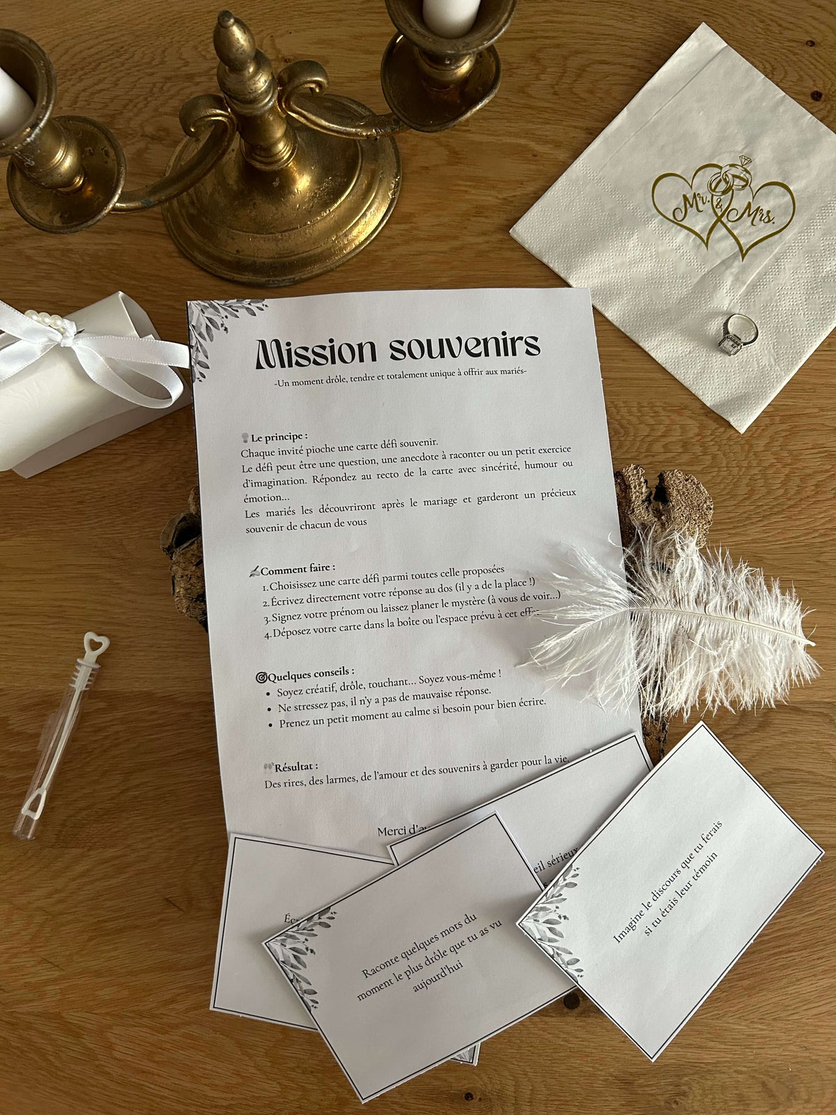 🎉 Mission Souvenirs : Le Jeu Imprimable Incontournable pour un Mariage Inoubliable