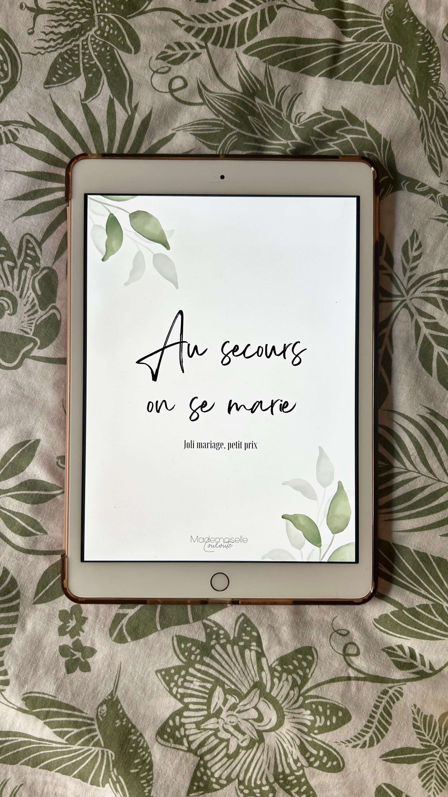 PDF imprimable, au secours on se marie, joli mariage, petit prix 