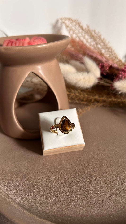 Bague Laurence, or et marron 