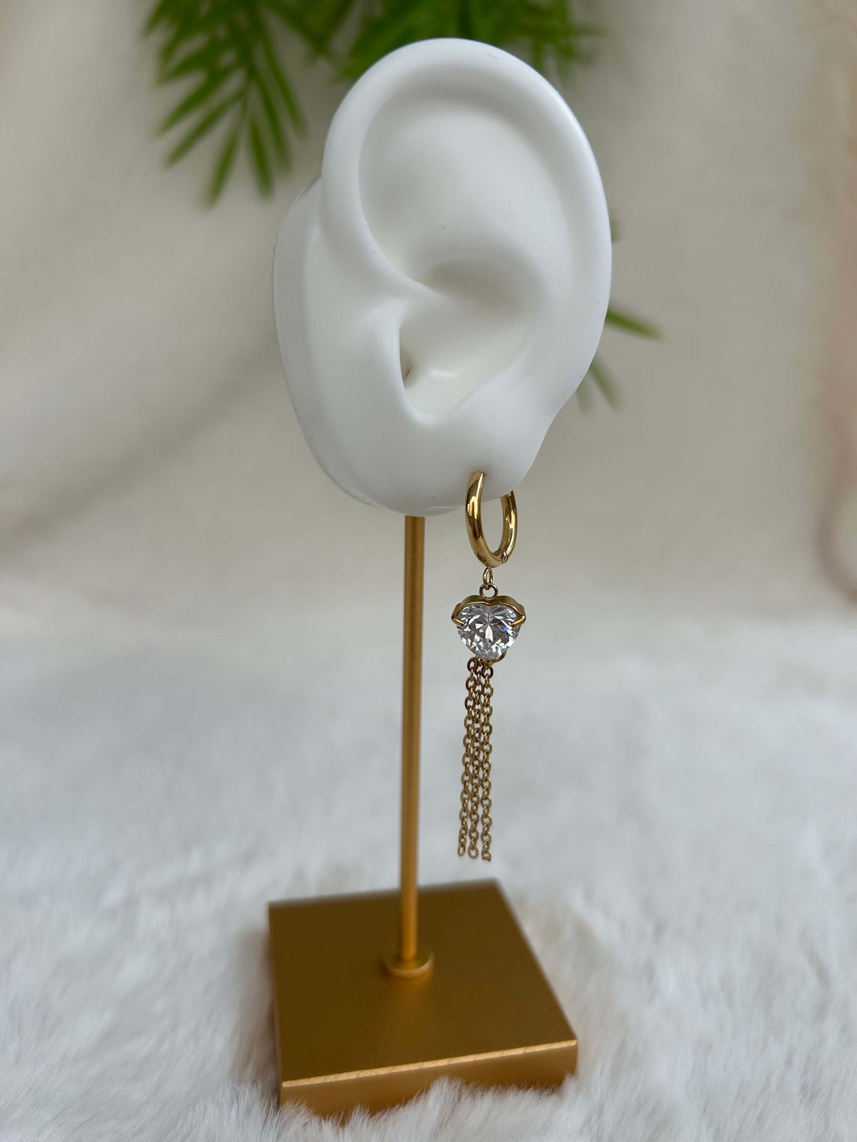 Boucles d'oreilles pendantes, or Zoé 