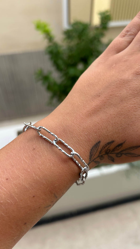 BRACELET GIGI ARGENT MAILLON 