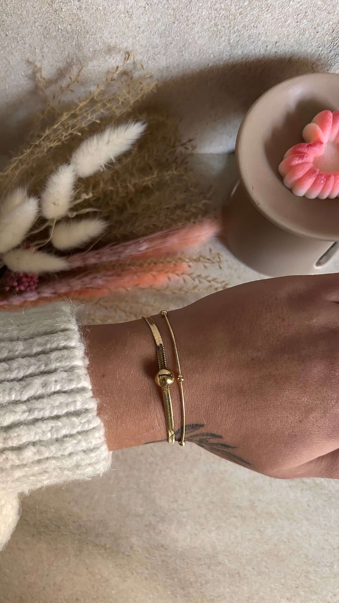 BRACELET OPHELIE OR PORTÉ 