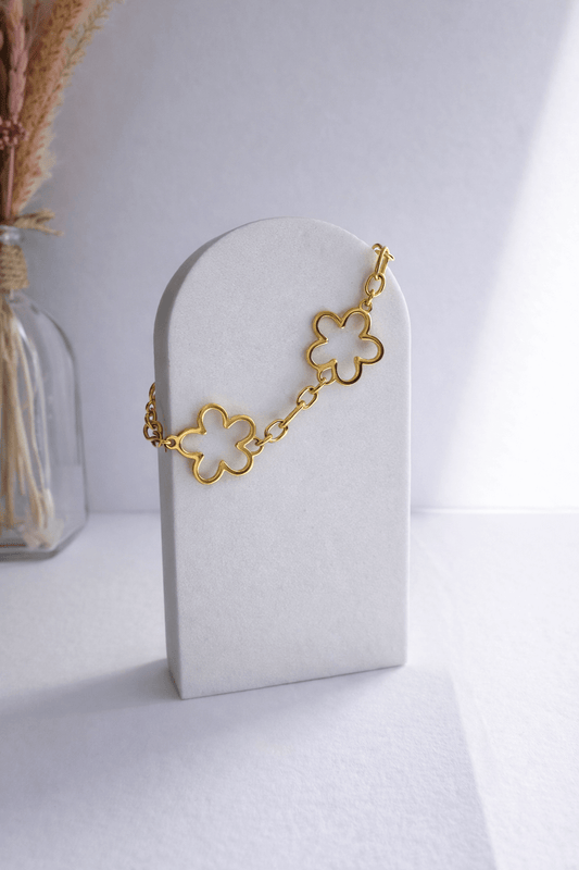 Bracelet Romane, or, fleurs 