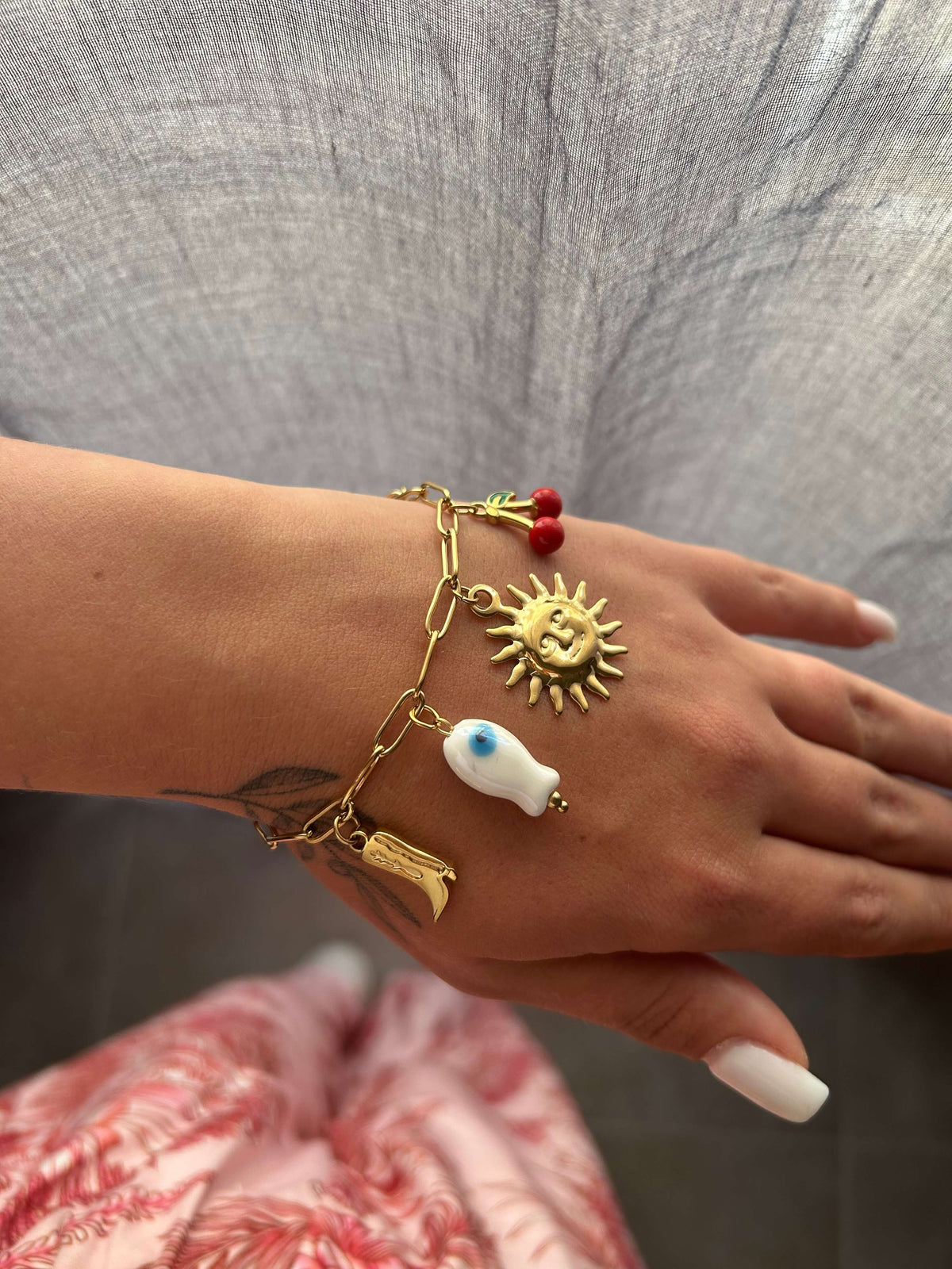 Bracelet Soleane, pampilles or