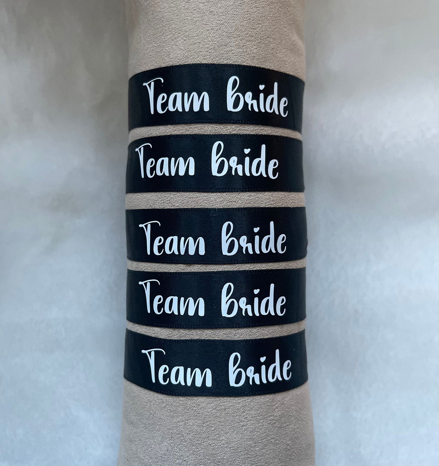 Bracelets "Team bride" - Écriture blanche - Mademoiselle Louloute