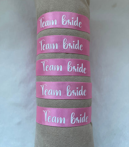 Bracelets "Team bride" - Écriture blanche - Mademoiselle Louloute