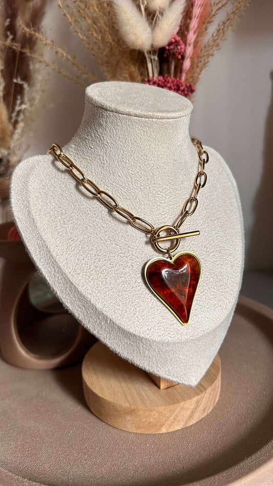 Collier pendentif coeur 