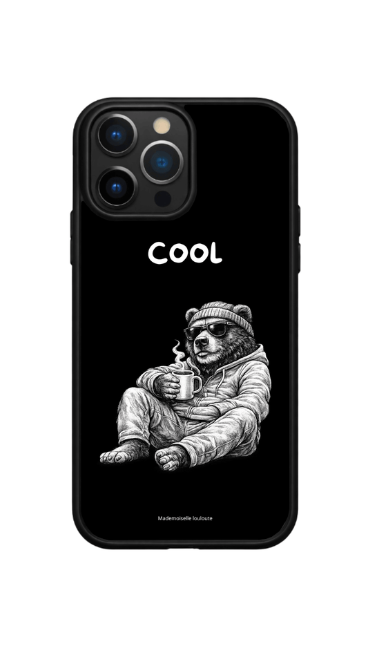 Coque téléphone, ours "cool"