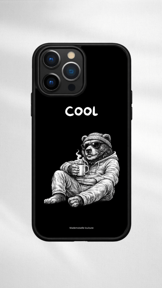 Coque téléphone, ours "cool"