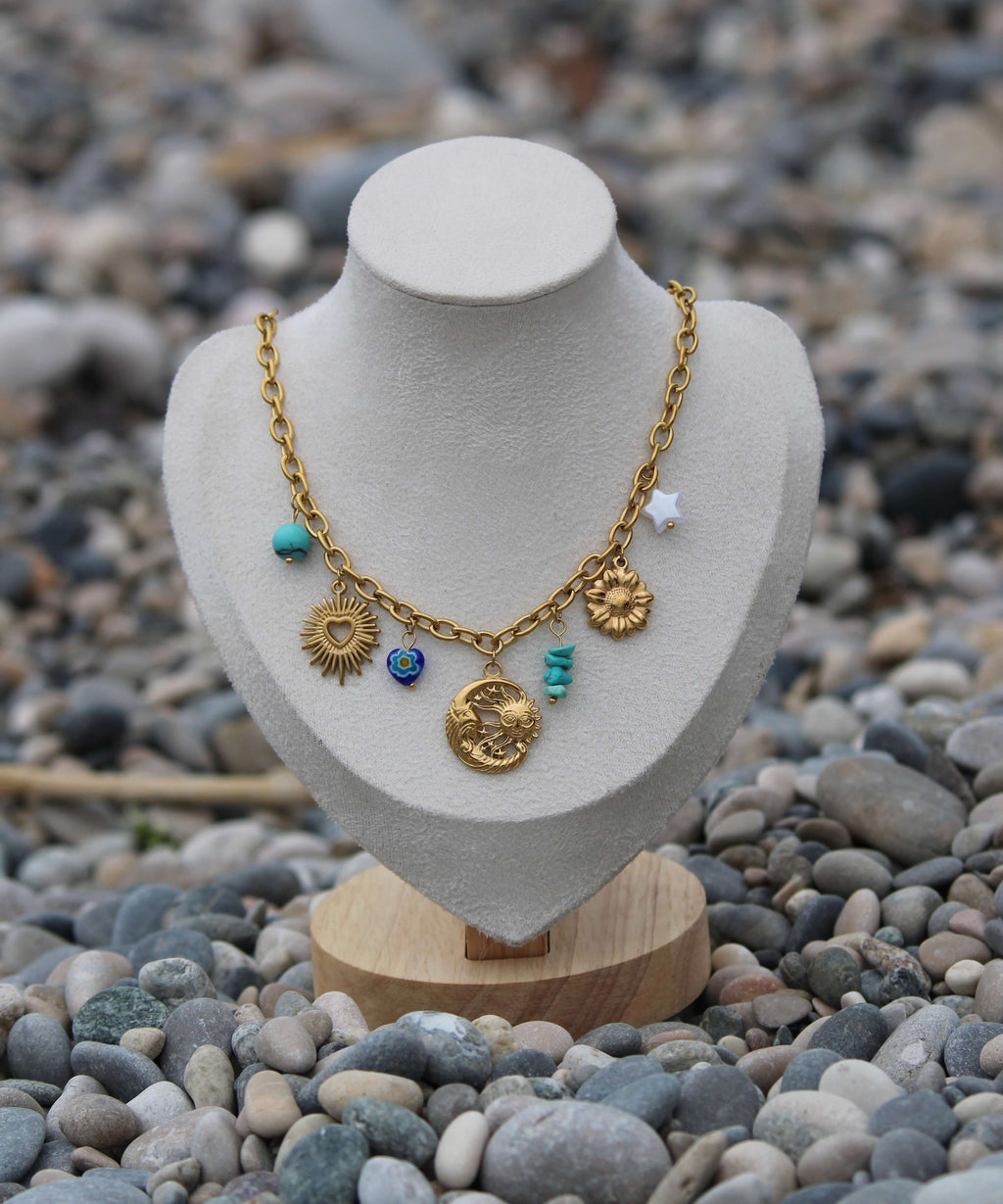 Collier Solena, pampilles or 