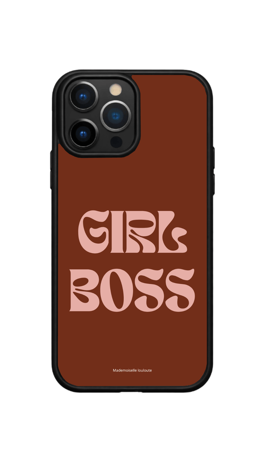 Coque inscription "Girl boss"