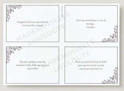 Jeu mission souvenir pour une activité originale pour un mariage 