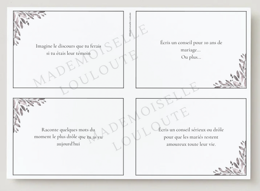 Jeu mission souvenir pour une activité originale pour un mariage 