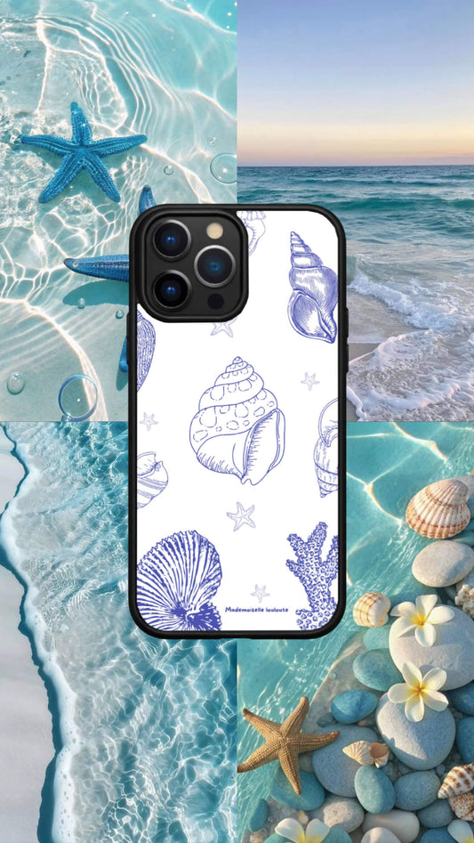 Coque coquillage bleu 