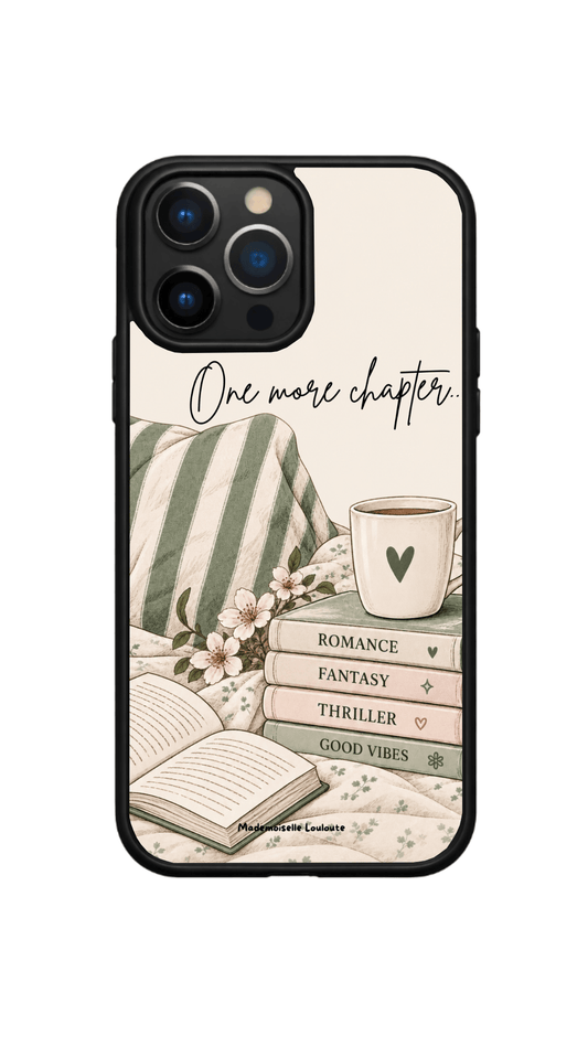 Coque de téléphone Parenthèse avec illustration cosy de livres, plaid et boisson chaude